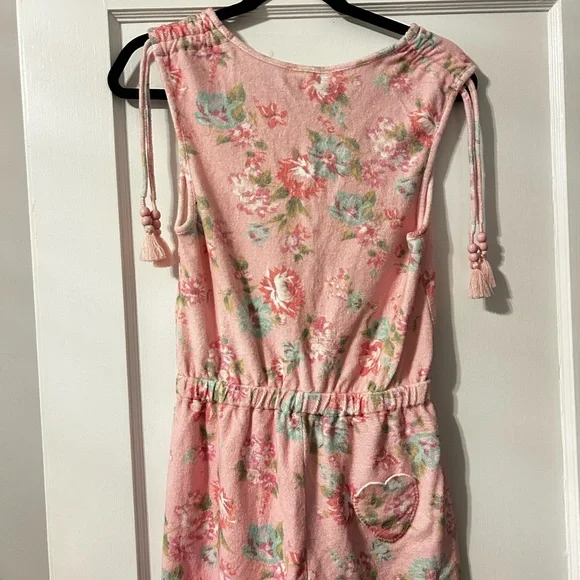LoveShackFancy Pink Floral Terrycloth Romper - Picture 4 of 5